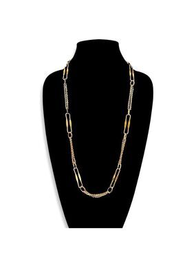CACHE Mixed Link Gold Modern Classic Gold Layering Necklace NWT​